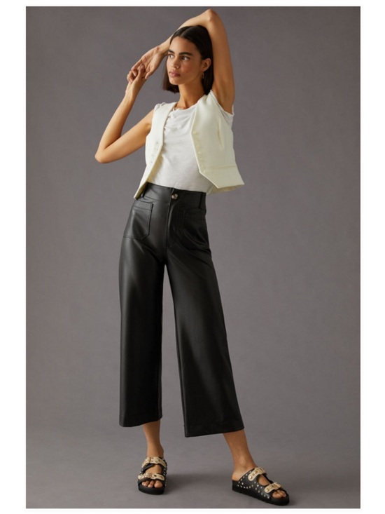 Anthropologie Pants - Colette Cropped Vegan Leather Pants